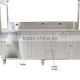 Factory Price Stainless Steel Mobile Espresso Coffee Cart thumbnail-5