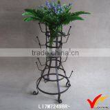 Vintage Round Metal Shelves for Small Rooms