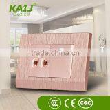 American Standard Fashion 1 Gang Rose Gold Switch 3 Pin Wall Power Electrical Switch Socket