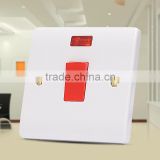 Hot Sale 1 Gang 1 Way or 2 Way 20A DP White Light switches with Neon