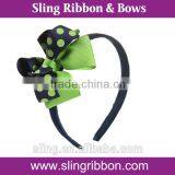 Polka Dot Grosgrain Ribbon Hair Accessories Headband thumbnail-1