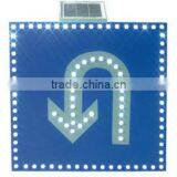 Solar Traffic Turn Around Sign