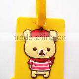 Travel Airplane Shape Luggage Tag PVC New Design Cut Cartoon Custom Rubber Bag Tags