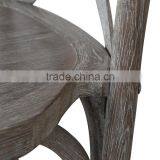 White Washed Stacking Cross X Back Chair thumbnail-6