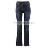 Custom Jeans Pants Fashion Dark Blue Ladies Low Waist Jeans thumbnail-2