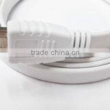 White Flat HDMI Cable With Nickel Plated 1M thumbnail-1