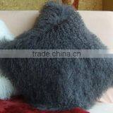 wholesale real dyed color sheep fur pillow