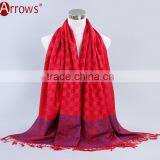 100% Cotton Jacquard Fancy Quality Women Ethnic Shawl Scarf Muslim Preyer Hijab Dress Wraps thumbnail-4