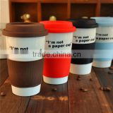 2016 new design customer logo double wall paper cup for coffee