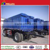 2 Axle 15-30ton Side Wall Dumper Self Unloading Full Trailer Draw Bar Truck Trailer thumbnail-5