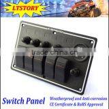 Boat Marine Rocker Switch Panel 4 Switches thumbnail-3