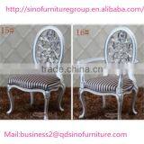 Modern Wood or Stainless Steel Framed Baroque Chair thumbnail-4