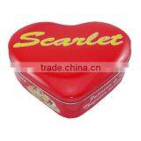 Candy Metal Small Cosmetic Heart Shaped Tin Box thumbnail-1
