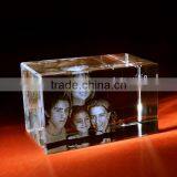 Hot Sale 3d Laser Engraved Crystal Cube for Table Decoration