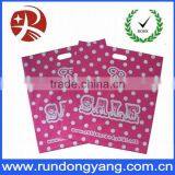 Wholesale Pink Color Plastic Die Cut Bag With Custom Design thumbnail-1