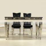 European Style Black Marble Dining Table for 6 People thumbnail-5