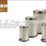 Gialvanized Steel Pedal Bin Manufacturer White Trash Bin Set of 5 thumbnail-1