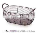 China Factory Fashion Design Storage Metal Wire Fruit Basket thumbnail-2