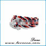 New Arrival Custom Anchor Nautical Hook Cotton Rope Bracelet Anchor Bracelet for Men thumbnail-3