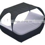 New Design Patio Oval Wicker Chaise Lounge Bed thumbnail-1