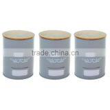 Colorful Canister With Wood Lid thumbnail-3