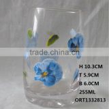 Hand-made printed glass cup