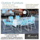 9018 New Blue Cushion Luxury Design Outdoor Patio and Garden PE Rattan/wicker Dining Set thumbnail-1