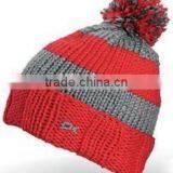 Stripe Knitted Cuff Hat With Pompom thumbnail-1