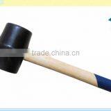 High Quality Dead Blow Rubber Mallet With Wooden Handle