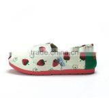 Fashion Stylish Clean Children Boys Girls Casual Cloth Embroidered Cotton Shoes for Kids or Adults Print Strawberry thumbnail-2
