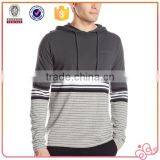 2016 Men Fashion Stripe Long Sleeve t Shirt With Hood thumbnail-1
