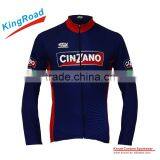 100% Polyester Long Sleeve Cycling Wear/Dye Sublimation Bike Wear/men Cycling Jersey thumbnail-2