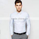 OEM High End Shirt Mens Formal Long Sleeve Blue Man Shirt thumbnail-1