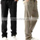 Casual Cotton and Linen Pants for Man thumbnail-1