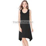 2017 Mamalove Sleeveless Soft Cotton Black Breastfeeding Clothes Nursing Dress Maternity for Women thumbnail-1