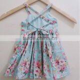 Newest Baby Frock Design Pictures Floral Patterns Dress Girls Cotton Backless Party Dresses Wear thumbnail-2