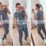 2016 Hot Sale Spring Style Sweat Shirt Print Tracksuit Women Long Pants Pullover Tops Womens Set Women Sport Suits thumbnail-4