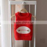 S32889W Kids Girls Knitted Vest Coat 2017 Cotton Cartoon Sweater Waistcoat Baby Girls Vest thumbnail-3
