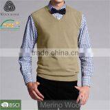 Fleece Vest for Men, V Ncek Wool Sweater Vest