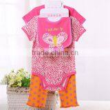 100% Cotton Autumn Europe 5pcs Rompers Suit Baby Clothing Sets thumbnail-1