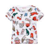 Wholesale Summer Cotton Priting Kids Girl Short Sleeve t Shirts thumbnail-2