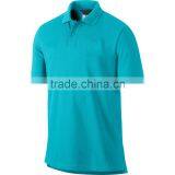 Royal Blue Workwear Polo Neck Shirt in Pique Cotton thumbnail-1