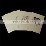 Paper Wedding Party Name Place Cards Heart Hollow Light Golden thumbnail-3