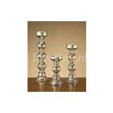 Elegant design hand painted glass pedestal candle holders for dinning table top, bathroom