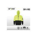 High Visibility Clothing Class D Safety Jacket AS/NZS Floresecent With Bottom Navy thumbnail-1