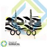 Wider Grip Attractive Zebra Design New 2015 Style Razor Edge Scissors, Paper Coated , Ball Bearing Screw By Source Of Surgical