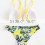 Women Beachwear Triangle Bikini Top Halter Padding Swimsuits thumbnail-2