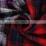 High Quality off Shoulder Stitching Plaid Latest Fashion Korean off Shoulder Blouse thumbnail-6
