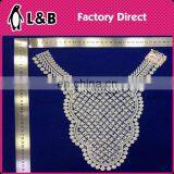 Flower Embroidered Collar Hollow With Pearl Decorative Neckline thumbnail-5