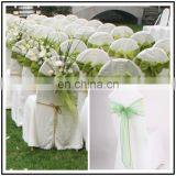 2015 Most Popular Items From Chinese Factory Organza Cheap Purple Ruffle Chair Sash thumbnail-1